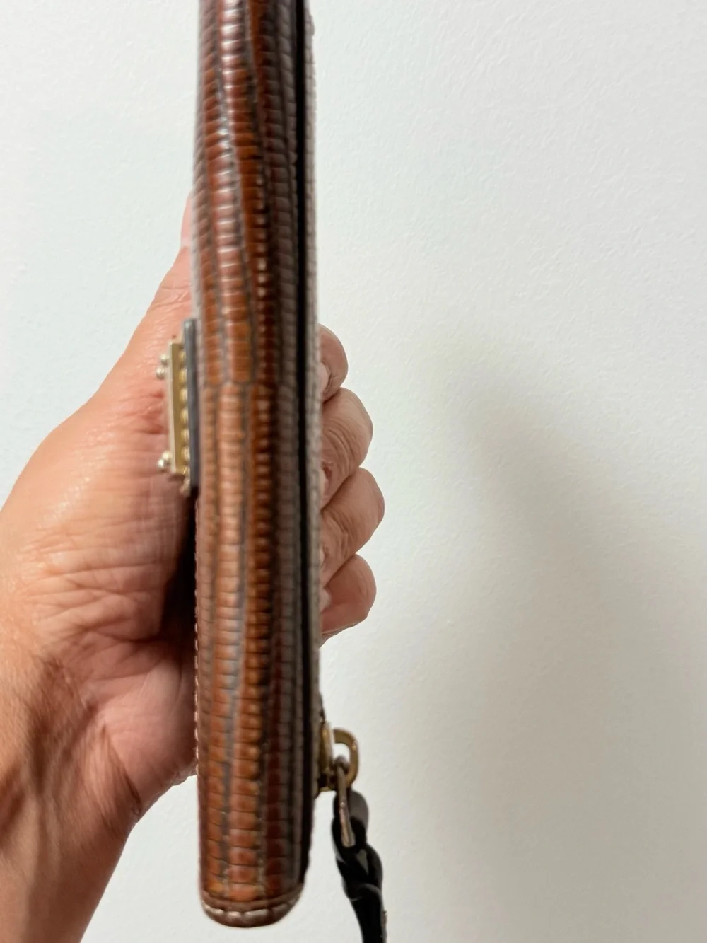 Dooney & Bourke Brown Lizard-Embossed Leather Wallet